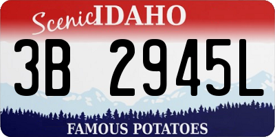 ID license plate 3B2945L