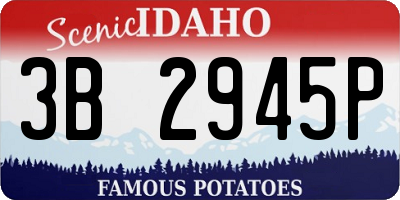 ID license plate 3B2945P