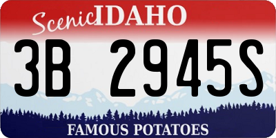 ID license plate 3B2945S