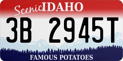 ID license plate 3B2945T