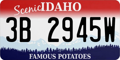 ID license plate 3B2945W