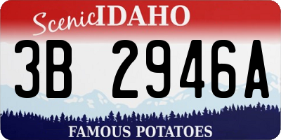 ID license plate 3B2946A