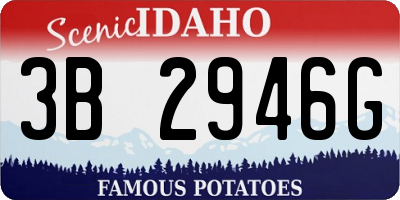 ID license plate 3B2946G