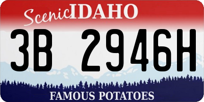 ID license plate 3B2946H
