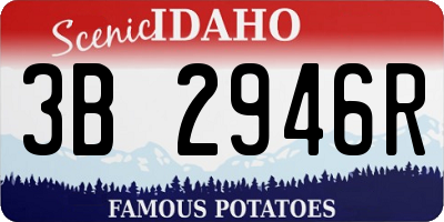 ID license plate 3B2946R