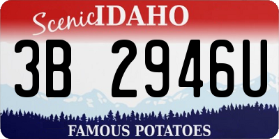 ID license plate 3B2946U