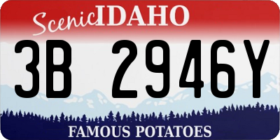 ID license plate 3B2946Y