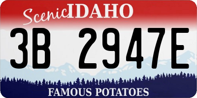 ID license plate 3B2947E