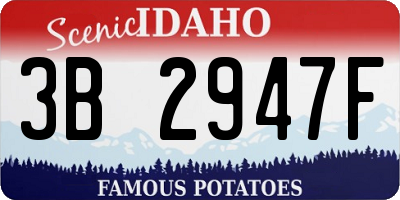 ID license plate 3B2947F
