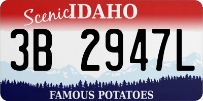 ID license plate 3B2947L