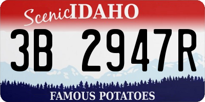 ID license plate 3B2947R