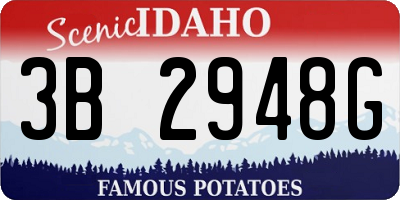ID license plate 3B2948G