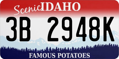 ID license plate 3B2948K