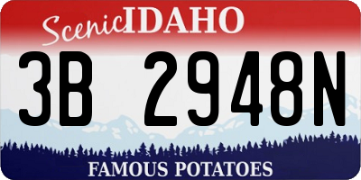 ID license plate 3B2948N