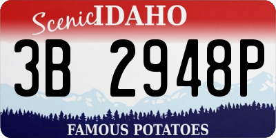 ID license plate 3B2948P