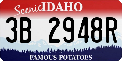 ID license plate 3B2948R