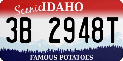 ID license plate 3B2948T