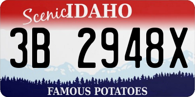 ID license plate 3B2948X