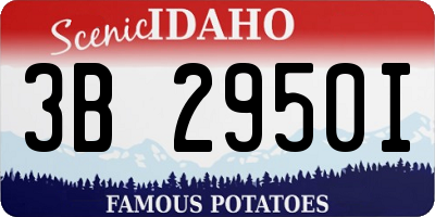 ID license plate 3B2950I