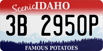 ID license plate 3B2950P