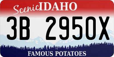 ID license plate 3B2950X