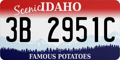 ID license plate 3B2951C