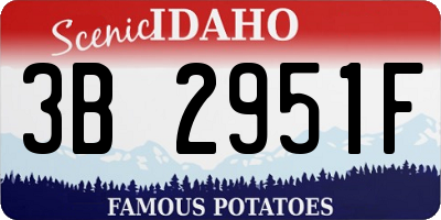 ID license plate 3B2951F