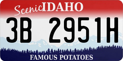 ID license plate 3B2951H