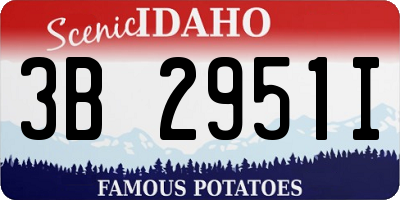 ID license plate 3B2951I
