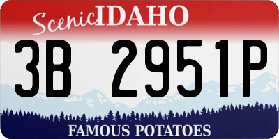 ID license plate 3B2951P