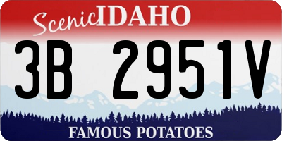 ID license plate 3B2951V