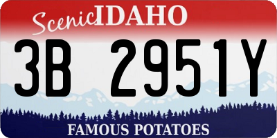 ID license plate 3B2951Y