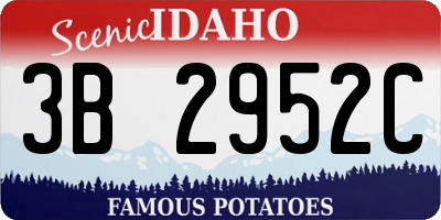 ID license plate 3B2952C