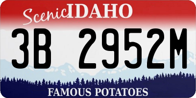 ID license plate 3B2952M