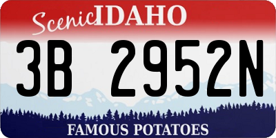 ID license plate 3B2952N