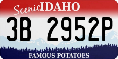 ID license plate 3B2952P