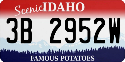 ID license plate 3B2952W