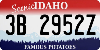 ID license plate 3B2952Z