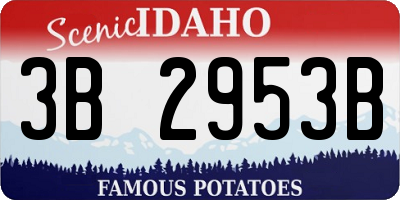 ID license plate 3B2953B