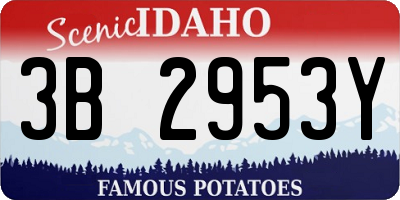 ID license plate 3B2953Y