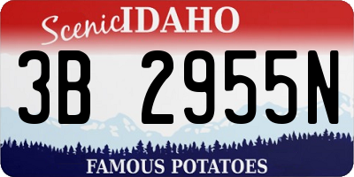 ID license plate 3B2955N
