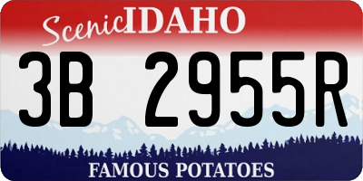 ID license plate 3B2955R