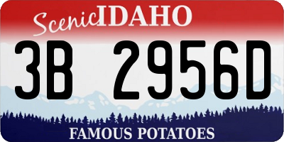 ID license plate 3B2956D