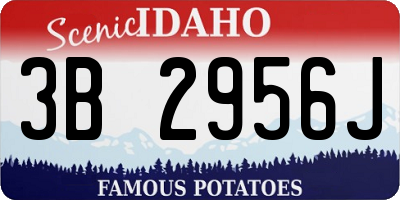 ID license plate 3B2956J