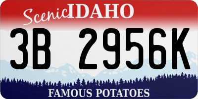 ID license plate 3B2956K