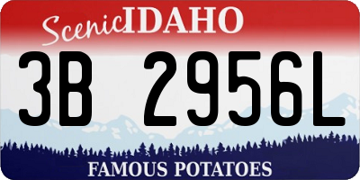 ID license plate 3B2956L