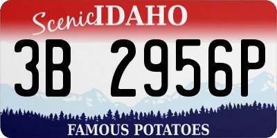 ID license plate 3B2956P