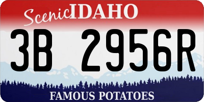 ID license plate 3B2956R