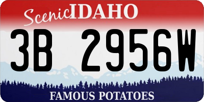 ID license plate 3B2956W