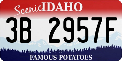 ID license plate 3B2957F